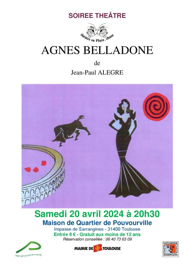 Théâtre à Pouvourville le 20 avril : Agnès Belladone