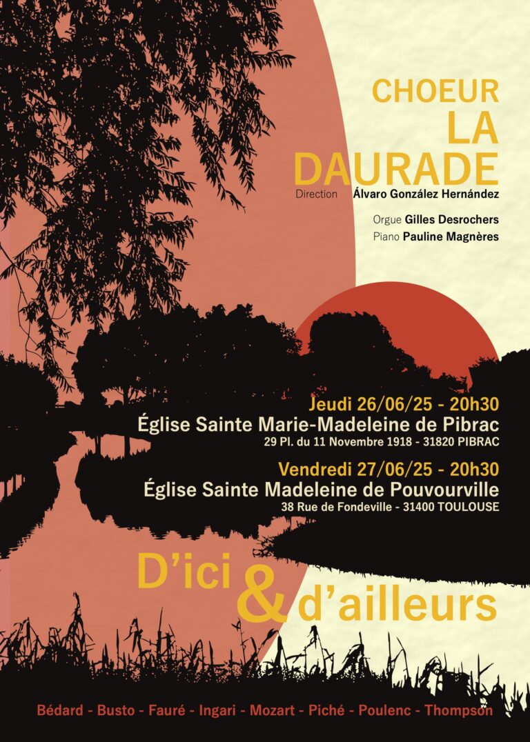 Concert du choeur LA DAURADE à l’église de Pouvourville le 27 juin à 20h30